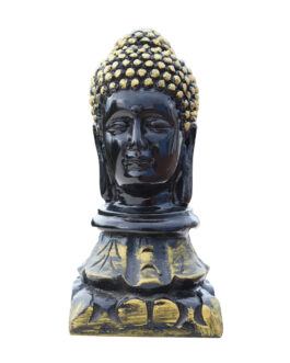 Black Buddha Head Statue