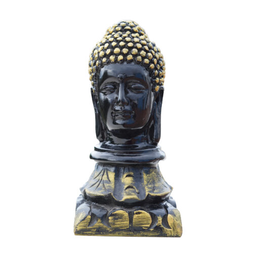 Black Buddha Head Statue