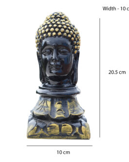 Black Buddha Head Statue