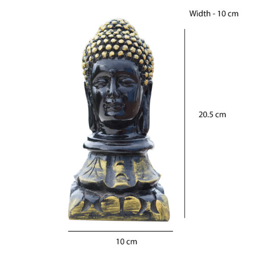 Black Buddha Head Statue - Image 2