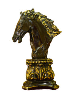 Black Horse Head Chess Statue