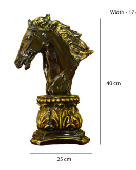 Black Horse Head Chess Statue