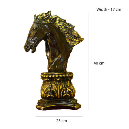 Black Horse Head Chess Statue - Image 2