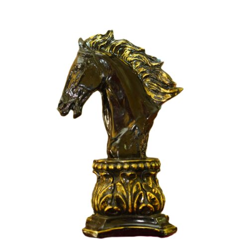 Black Horse Head Chess Statue - Image 3